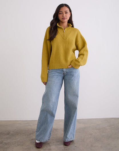 Atine Jumper in Ochre Mustard