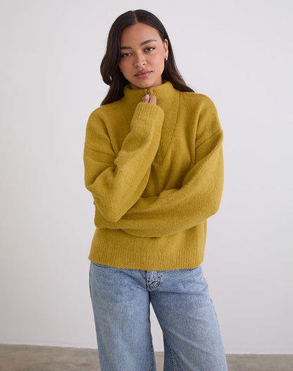 Atine Jumper in Ochre Mustard