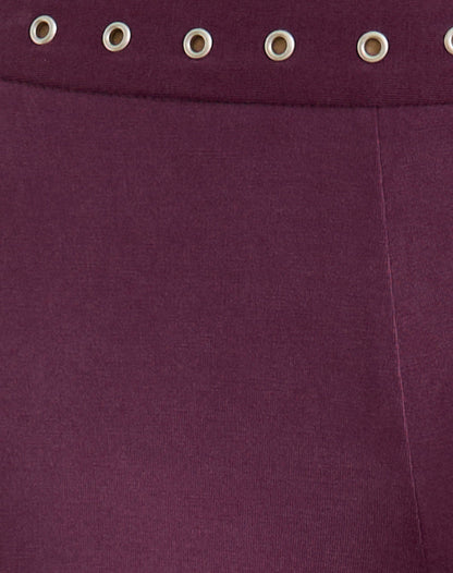 Donika Studded Waistband Trouser in Plum