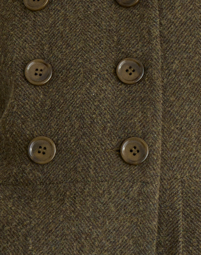 Locarti Coat in Herringbone Olive