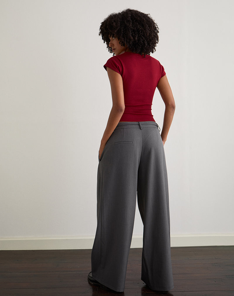Rivela Tie Waist Trouser in Grey