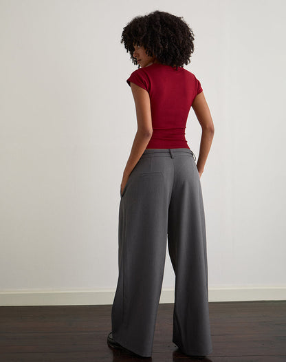 Rivela Tie Waist Trouser in Grey