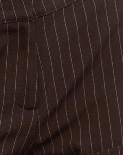 Wiluta Shorts in Tailoring Dark Brown Pinstripe